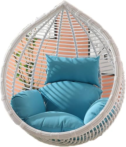 Hängesessel-Kissen, Hängesessel-Kissenpolster for den Terrassengarten, Ersatzkissen for Hängesessel, sonnenbeständiges, ultradickes Hängesessel-Polster for den Außenbereich(Blue) von ZGHQHCDRH