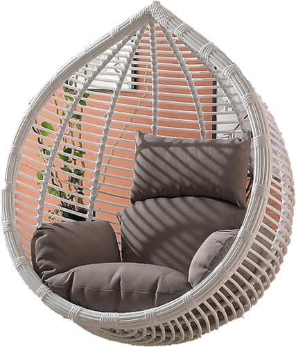 Hängesessel-Kissen, Hängesessel-Kissenpolster for den Terrassengarten, Ersatzkissen for Hängesessel, sonnenbeständiges, ultradickes Hängesessel-Polster for den Außenbereich(Gray) von ZGHQHCDRH