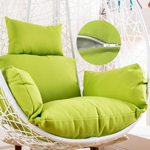 Hängesessel-Kissen, Hängesessel-Kissenpolster for den Terrassengarten, Ersatzkissen for Hängesessel, sonnenbeständiges, ultradickes Hängesessel-Polster for den Außenbereich(Green) von ZGHQHCDRH