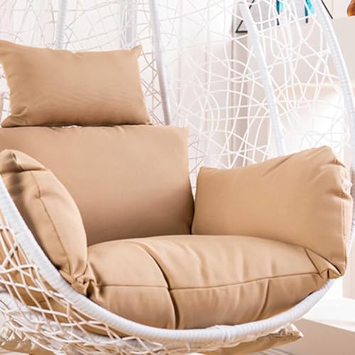 Hängesessel-Kissen, Hängesessel-Kissenpolster for den Terrassengarten, Ersatzkissen for Hängesessel, sonnenbeständiges, ultradickes Hängesessel-Polster for den Außenbereich(Khaki) von ZGHQHCDRH