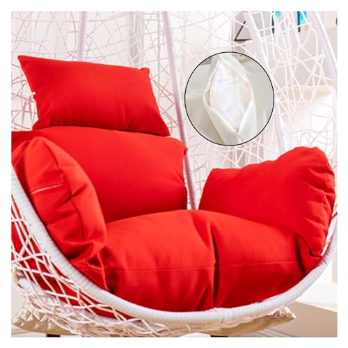 Hängesessel-Kissen, Hängesessel-Kissenpolster for den Terrassengarten, Ersatzkissen for Hängesessel, sonnenbeständiges, ultradickes Hängesessel-Polster for den Außenbereich(Red) von ZGHQHCDRH