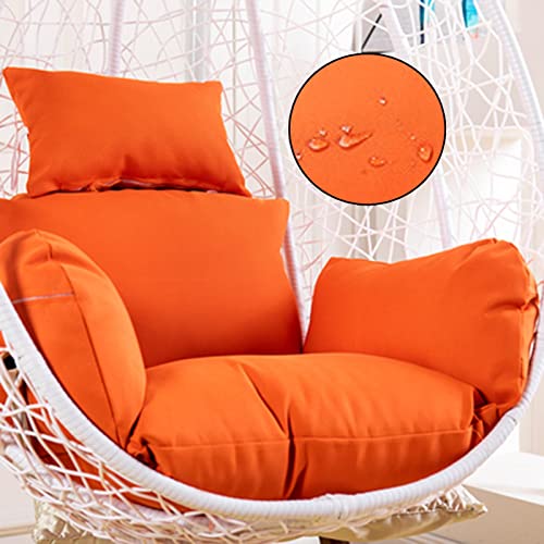 Hängesessel-Kissen, Hängesessel for Aufhängen, sonnenbeständig, nur Kissen for Hängesessel for den Außenbereich, Dicke Stuhlpolster mit Kopfstütze und Armlehnen(Orange) von ZGHQHCDRH