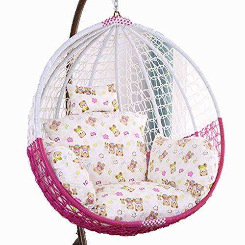 Hängesessel-Kissen, Hängesesselsitz for den Außenbereich, Dicker, waschbarer, großer Kissenbezug for Hängesessel mit Kopfstütze und Armlehnen(Beige) von ZGHQHCDRH