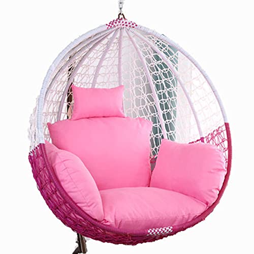 Hängesessel-Kissen, Hängesesselsitz for den Außenbereich, Dicker, waschbarer, großer Kissenbezug for Hängesessel mit Kopfstütze und Armlehnen(Pink) von ZGHQHCDRH