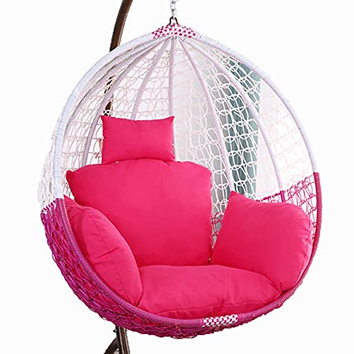 Hängesessel-Kissen, Hängesesselsitz for den Außenbereich, Dicker, waschbarer, großer Kissenbezug for Hängesessel mit Kopfstütze und Armlehnen(Rose Red) von ZGHQHCDRH