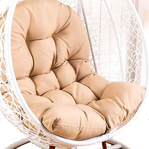 Hängesessel-Kissen, Nur großes Hängesesselkissen „Swing“, sonnenbeständiges, langlebiges Gartenhängesesselkissen, Stuhlpolster mit Cooler Textur for den Sommer(Beige) von ZGHQHCDRH
