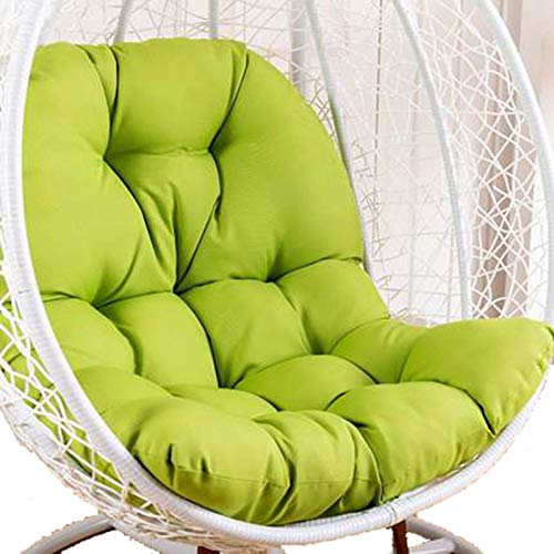 Hängesessel-Kissen, Nur großes Hängesesselkissen „Swing“, sonnenbeständiges, langlebiges Gartenhängesesselkissen, Stuhlpolster mit Cooler Textur for den Sommer(Green) von ZGHQHCDRH