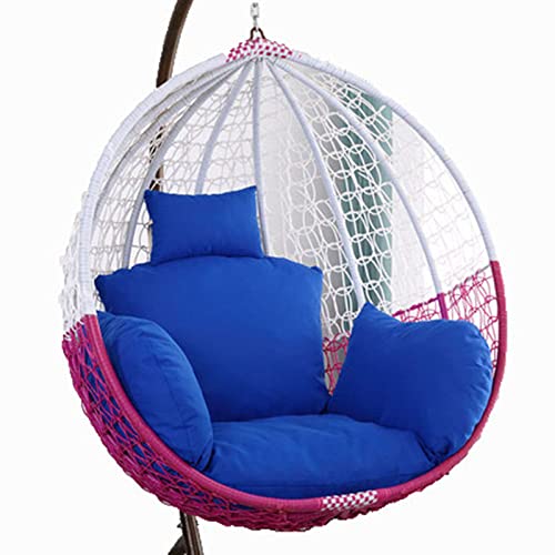 Hängesessel-Kissen, Schaukelstuhlkissen for den Außenbereich, Hängekorb-Rattan-Stuhlkissen mit abnehmbarem Bezug, Terrassenmöbelkissen for den Hängemattengarten(Deep Blue) von ZGHQHCDRH