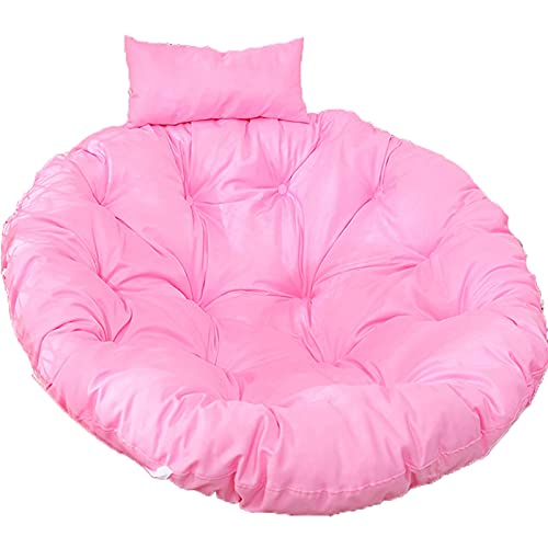 Hängesessel-Kissen, Sitzkissen for Hängeschaukel im Freien, Dickes großes Gartenhängesesselkissen mit Verstellbarer Kopfstütze, waschbare Stuhlpolster(Pink) von ZGHQHCDRH