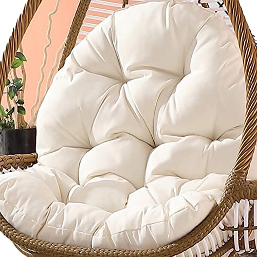 Hängesessel-Kissen, Sitzkissen for Hängeschaukelstühle, Dicke Hängesessel-Mattenpolster for den Innen- und Außenbereich, Gartenstühle(White) von ZGHQHCDRH