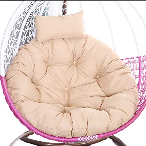 Hängesessel-Kissen, Sitzkissen for Hängeschaukelstühle, Dicke Kissen for Hängesessel, Abnehmbarer, waschbarer Bezug for Hängesessel, Stuhlpolster for den Außenbereich(Beige 1) von ZGHQHCDRH