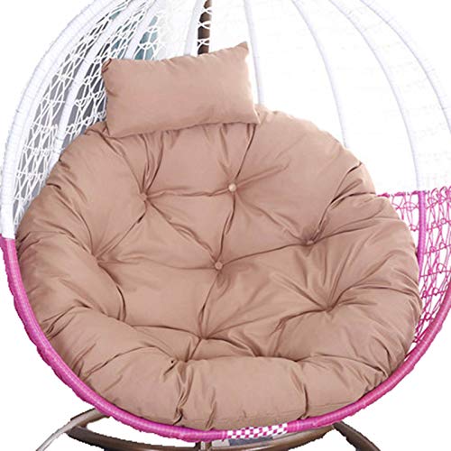Hängesessel-Kissen, Sitzkissen for Hängeschaukelstühle, Dicke Kissen for Hängesessel, Abnehmbarer, waschbarer Bezug for Hängesessel, Stuhlpolster for den Außenbereich(Beige 2) von ZGHQHCDRH