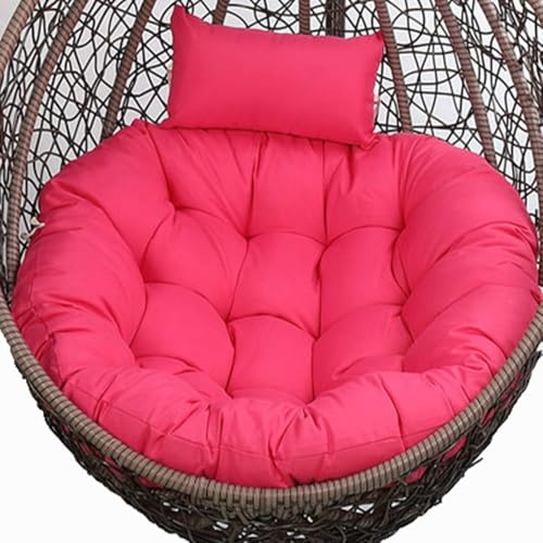 Hängesessel-Kissen, Stuhlkissen, Dickes Hängeschaukelstuhlkissen, Anti-Verformungs-Hängehängestuhlkissen for den Außenbereich, Rattan-Stuhlkissen(Rose Red) von ZGHQHCDRH