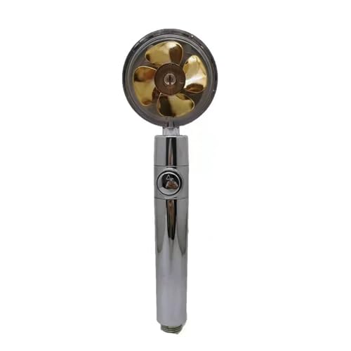 Handbrause Mit Turbolüfter Und Baumwollfilter, Hydraulischer Strahl, 360°-Drehung, Badezimmerzubehör(Gold-1pc) von ZGHQHCDRH