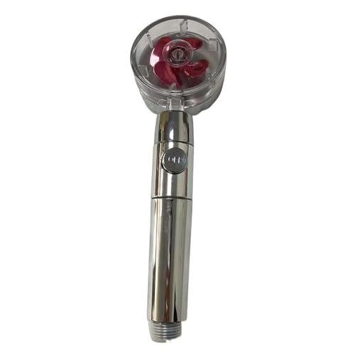 Handbrause Mit Turbolüfter Und Baumwollfilter, Hydraulischer Strahl, 360°-Drehung, Badezimmerzubehör(Red-1pc) von ZGHQHCDRH