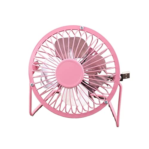 Handgehaltene Ventilatoren, Metall-USB-Mini-Ventilator, tragbarer 360-Grad-einstellbarer Kühlventilator, Tischventilator, Schreibtischventilator, persönlicher Mini-Ventilator for das Home-Office(Pink) von ZGHQHCDRH