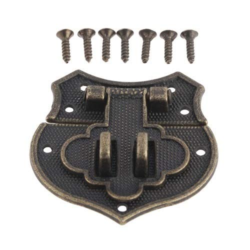 Hasp-Verschluss, dekorative Türschnalle aus Metall, Retro-Herzverschluss in Bronze/Gold for Schmuckkästchen, Koffer, antikes Vorhängeschloss, Möbelbeschläge Hasp-Verschluss, dekorative Türschnalle aus Metall, Retro-Herzverschluss in Bronze/Gold for Schmuckkästchen, Koffer, antikes Vorhängeschloss, Möbelbeschläge von ZGHQHCDRH