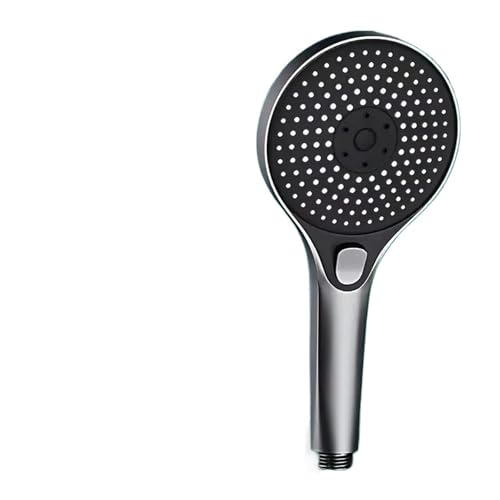 Hochdruck-Duschkopf, 13 Cm, Schwarz, 3 Modi, Wassersparende Sprühdüse, Massage-Regendusche, Badezimmerzubehör(Grey shower) von ZGHQHCDRH