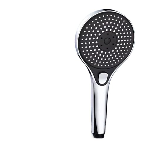 Hochdruck-Duschkopf, 13 Cm, Schwarz, 3 Modi, Wassersparende Sprühdüse, Massage-Regendusche, Badezimmerzubehör(Silver Shower) von ZGHQHCDRH