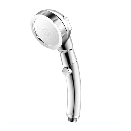 Hochdruck-Duschkopf-Set Mit Schlauch Und Halter, Golden, 3 Modi, Großer Durchfluss, Regenfall, Handbrause, Wasserhahn, Badezimmerzubehör(Silver) von ZGHQHCDRH