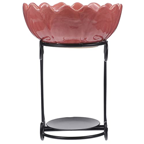Kerzenhalter, Ölbrenner Lotus Wachswärmer Keramik Teelicht Kerzenhalter Duftwärmer Zarte Kerze Tortenbrenner Wärmer Diffusor for Zuhause Schlafzimmer DekorationJYRS(Roze) von ZGHQHCDRH