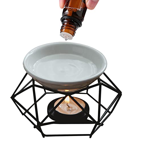 Kerzenhalter, Teelichthalter Aromaölbrenner | Dekorativer Teelicht-Kerzenhalter-Ofen for Tisch-Heimdekoration AdjJYRS(Black) von ZGHQHCDRH