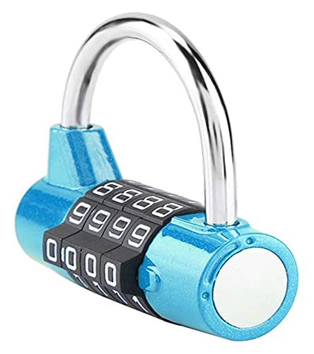 Kofferschloss, Vorhängeschloss mit 4-stelligem Zahlencode, Sicherheitskennwortschloss for Fitnessstudio, Schule, Mitarbeiterspind, Reisekoffer, Kombinationsschlösser(Blue) von ZGHQHCDRH