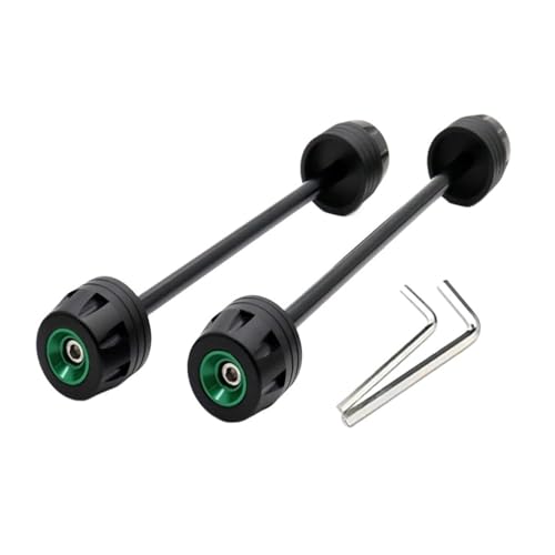 Motorrad Schwinge Fit Für KAWASAKI Z900 Z900RS 2017-2023 2022 2021 Motorrad Rad Protector Vorne Hinterachse Gabel Crash Slider Schwinge Sliders(Green) von ZGHQHCDRH