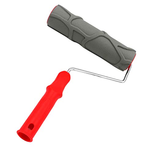Muster-Farbroller, Imitationsmuster-Prägezylinder-Malwalze mit Gummigriff for DIY-Wanddekoration von ZGHQHCDRH