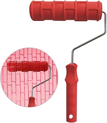 Muster-Farbroller, Textur-Werkzeuge, 17,8 cm, Blumenmuster, Wanddekoration, Gummi-Malwalze, einfach zu bedienendes Malpinsel-Werkzeug for Zuhause, Büro, Wand(Natural) von ZGHQHCDRH