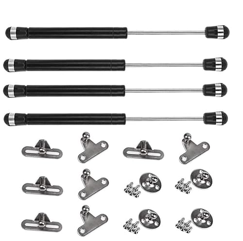 Pneumatische Hydraulikstütze, 4 Stück automatische Deckelstrebenunterstützung, hydraulische Feder, Teleskop-Gasdruckfeder, Kolben, pneumatisch, for Küchenschränke/Kleiderschrank/Schranktür(120N) von ZGHQHCDRH