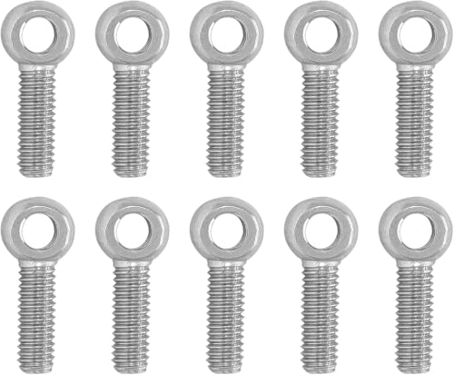 Ringschrauben for hohe Beanspruchung, 10 Stück Edelstahl M8 × 20 mm - 60 mm Schulter-Schwenk-Hebebolzen, for Rohrleitungs-Schieberbefestigungen(M8x20mm) von ZGHQHCDRH