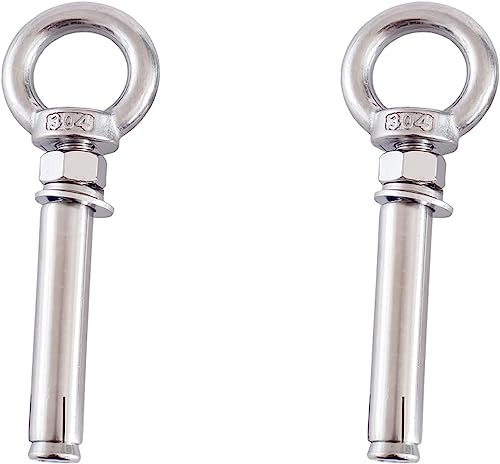 Ringschrauben for schwere Beanspruchung, 2 Stück M12-Expansions-Ringschraubenmutterschraube mit Ring, Hebebolzen aus Edelstahl 304 for Wandanker und Ziegel(M12x110mm) von ZGHQHCDRH