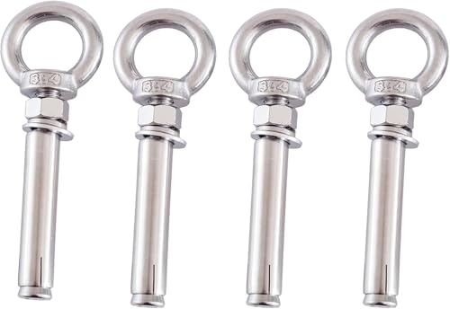 Ringschrauben for schwere Beanspruchung, 4 Stück M10-Ringhebe-Expansionsanker-Ringschraube, Schraubbolzen aus Edelstahl 304, geeignet for Betonziegelwände(M10x70mm) von ZGHQHCDRH