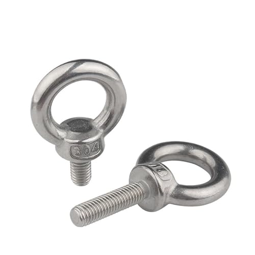 Ringschrauben for schwere Beanspruchung, M3 M4 M5 M6 M8 M10 M12 304 Edelstahl-Hebemuttern/Schraubenschulter-Ringschrauben-Hakenmutter-Schraubenbolzen(M8 2pcs) von ZGHQHCDRH