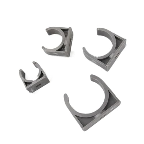 Rohrschelle, Wasserrohrhalterung, 10 Stück, PVC, 20–75 mm, grau, Halterung, PVC-Anschluss, Gartenbewässerungsarmaturen(63mm) von ZGHQHCDRH