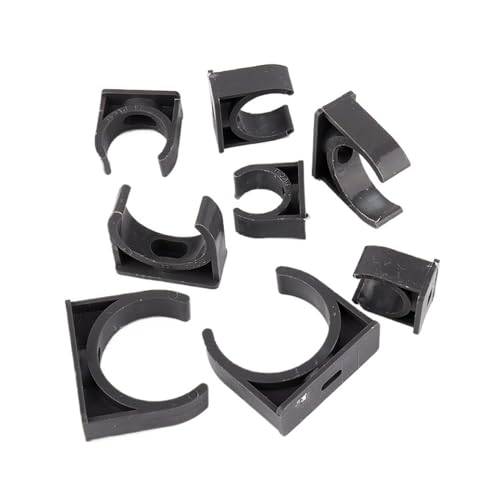 Rohrschelle, Wasserrohrhalterung, 100 Stück, ID 20–40 mm, PVC, grau, Bewässerungssystem, Anschlussstücke, Clip, U-förmiger Kunststoffrohrsockel(Inner Dia 20mm) von ZGHQHCDRH