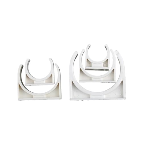 Rohrschelle, Wasserrohrhalterung, 50 Stück, 20–50 mm, weißes PVC, U-Typ-Band, Gartenbewässerungsanschluss, Aquarium-Adapterclip, Rohrleitung(50mm) von ZGHQHCDRH