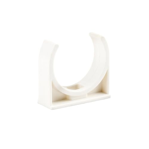 Rohrschelle, Wasserrohrhalterung 20/25/32/40/50-110 mm PVC Fester U-Typ-Clip Gartenbewässerungssystem Rohrverschraubungen 5 Stück(White,25MM) von ZGHQHCDRH