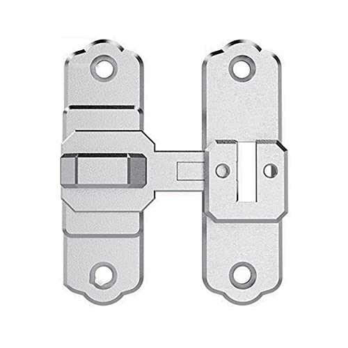 Schiebeverschluss, Türschnalle aus Edelstahl, 90 ° Tor-Klappriegel, robustes schwarzes Doppeltor-Verriegelungsschloss for Scheunentor, Zaun, Kabine(Silver Short) von ZGHQHCDRH