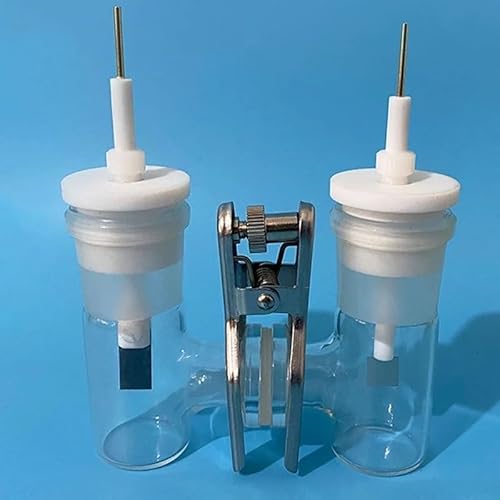 Schlanke Doppelelektrolysezelle vom Typ H mit kleiner Kapazität – 25 ml Glas-Elektrolysetank for elektrische Heimwerkerprojekte(50ml-50ml) von ZGHQHCDRH