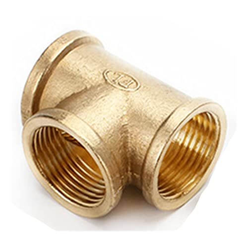 Schlauchverbinder, Stahl-T-Rohrverschraubungen Typ Messing-Rohrverschraubung Adapterkupplung for Wasser, Brennstoff, Gas, BSP-Innengewinde, 3-Wege(3/4Inch) von ZGHQHCDRH
