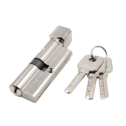 Schließzylinder, 1Set Türzylinderschloss, voreingenommenes Diebstahlschutz-Eingangstürschloss aus Metall mit 3 Schlüsseln, Inneneinrichtungsschloss for Schlafzimmer(Gray) von ZGHQHCDRH