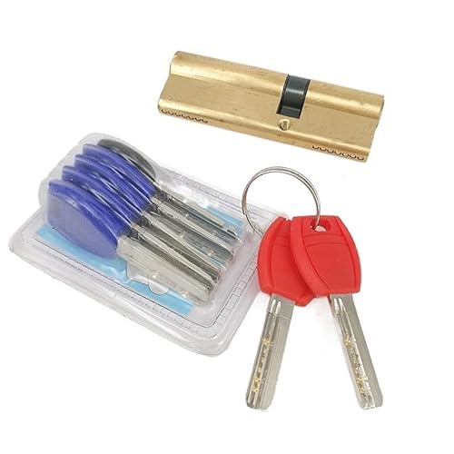 Schließzylinder, AB Key Anti-Diebstahl Reinem Messing Tor Türschloss Griff Schlafzimmer Erweiterte Zylinderschloss(80mm) von ZGHQHCDRH