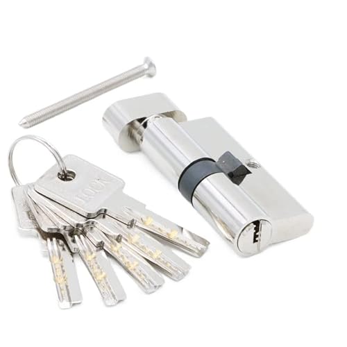 Schließzylinder, Türbeschläge Kupfertür Innen Schlafzimmer Wohnzimmer Schloss Griff Messing Schlüssel Schließzylinder(65mm) von ZGHQHCDRH