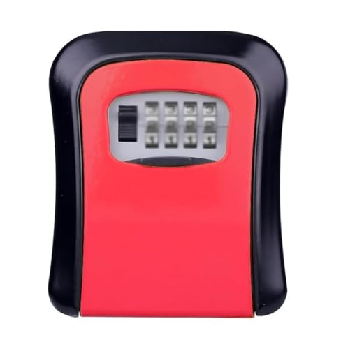 Schlüsselsicherung, Schließfach/Schlüsselkasten – mit Zahlenschloss und äußerer Schutzabdeckung, tragbarer Schlüssel-Safe Code for Zurücksetzen der Tabelle, Schlüsselschrankschlüssel(Red) von ZGHQHCDRH