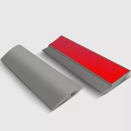 Selbstklebende Bodenübergangsleiste for Teppich zu Fliesen – 3 cm breiter PVC-Kantenschutz for Türöffnungen und Schwellen(Gray,L7m) von ZGHQHCDRH