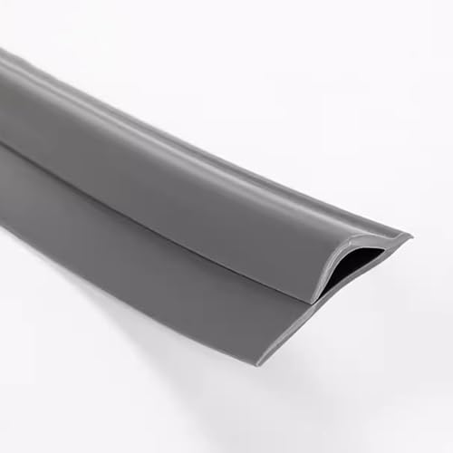 Selbstklebende PVC-Bodenübergangsleiste – wasserdichte Kantenleiste for Teppiche und Bodenbeläge – 1–10 m lang(Dark Gray,L6m) von ZGHQHCDRH
