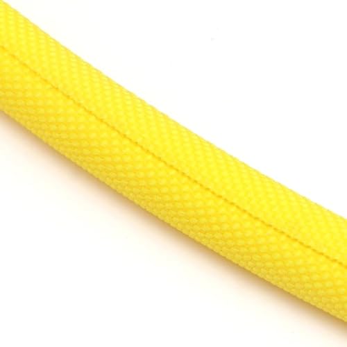 Selbstschließende, dehnbare PET-Geflechthülle – flexibler Kabelschutzschlauch mit Drahtwicklung, 5–60 mm Durchmesser(Yellow,19MM*1 M) von ZGHQHCDRH