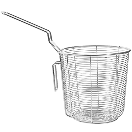 Sieb, Bratkorb aus Metall mit Griff, Nudelsieb aus Edelstahl, Nudelsieb, Spaghettisieb, 16 cm, Maschensieb, Maschensieb, Basketsor(24X12X11CM) von ZGHQHCDRH